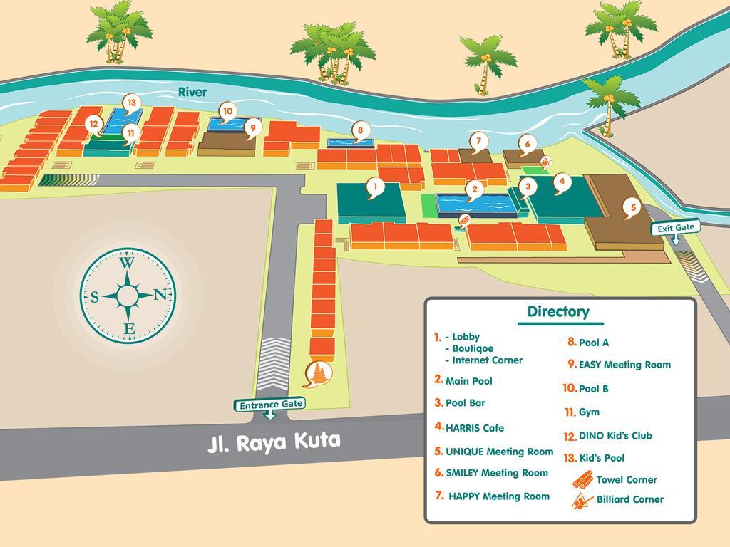 Harris Hotel & Residences Riverview Kuta, Bali Kuta  Ngoại thất bức ảnh
